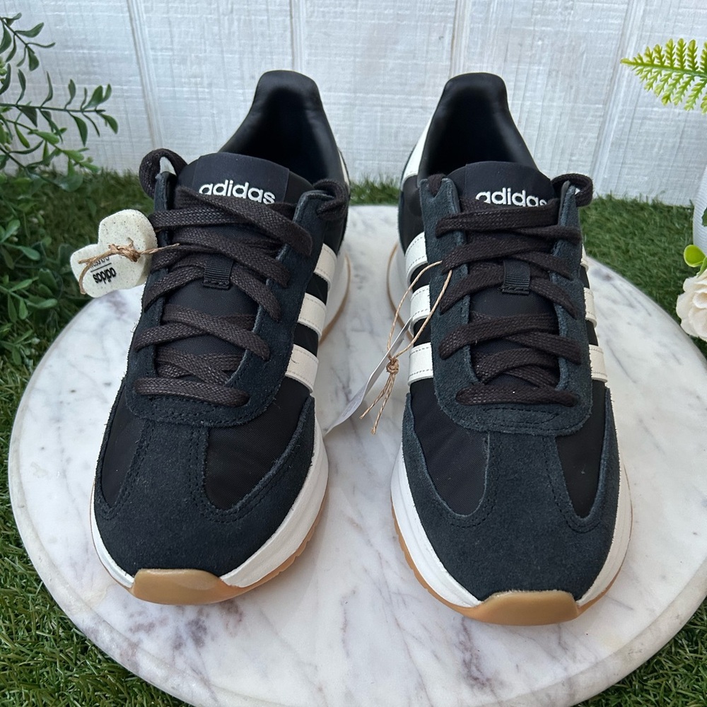 adidas RUN 7OS 2.0 SHOES Core Black / Core White / Core White women size 7 NEW - Picture 7 of 16